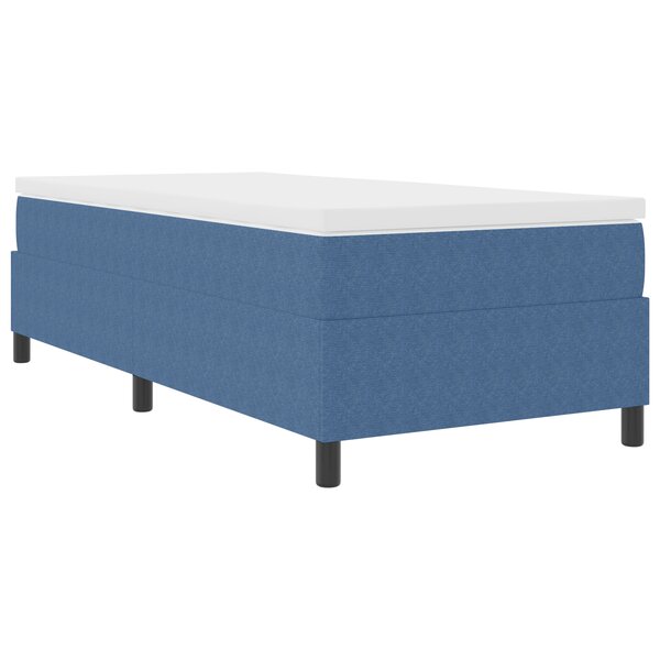 Box Spring VidaXL Bleu 100x200 cm Tissu Velours Côtelé