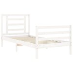 vidaXL Cadre de lit sans matelas blanc 100x200 cm bois massif