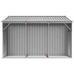 vidaXL Abri de jardin gris 277x279x179 cm acier galvanisé