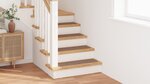 Tapis d'escalier vidaXL avec dos en latex Marron 20x75 cm