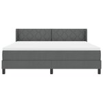 Lit à ressorts vidaXL avec matelas gris foncé 180x200 cm en tissu