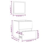 vidaXL Armoire de bain avec miroir Chêne fumé Bois d'ingénierie