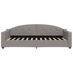 vidaXL Lit de jour avec gigogne et tiroirs sans matelas taupe 90x200cm