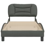 vidaXL Cadre de lit sans matelas gris foncé 90x190 cm tissu