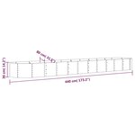 vidaXL Lit surélevé de jardin Acier enduit de poudre Argenté