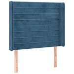 vidaXL Sommier à lattes de lit matelas et LED Bleu foncé 100x200 cm