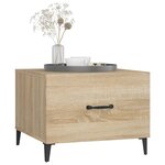 vidaXL Table basse avec pieds en métal Chêne sonoma 50x50x40 cm