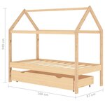 vidaXL Cadre de lit pour enfant et un tiroir bois pin massif 80x160 cm