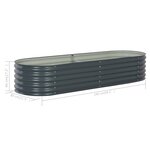 vidaXL Lit surélevé de jardin 240x80x44 cm Acier galvanisé Gris