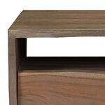 vidaXL Table basse Acacia massif Bord assorti 90x50x40 cm Gris