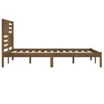 vidaXL Cadre de lit sans matelas marron miel bois pin massif 200x200cm