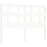 vidaXL Cadre de lit sans matelas blanc 140x190 cm bois de pin massif