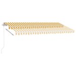 vidaXL Auvent manuel rétractable sur pied 450x300 cm Jaune et blanc