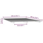 vidaXL Cadre de lit blanc 140x190 cm bois de pin massif