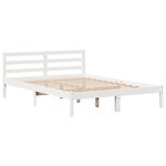 vidaXL Cadre de lit avec tête de lit blanc 140x200 cm bois pin massif