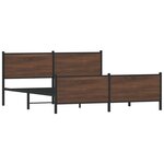 vidaXL Cadre de lit en métal sans matelas chêne marron 180x200 cm