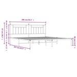 vidaXL Cadre de lit métal sans matelas et tête de lit blanc 200x200 cm