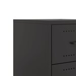 vidaXL Table de chevet noir 36x39x43 5 cm acier