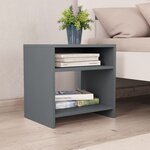 vidaXL Tables de chevet 2 Pièces Gris 40x30x40 cm Bois d'ingénierie