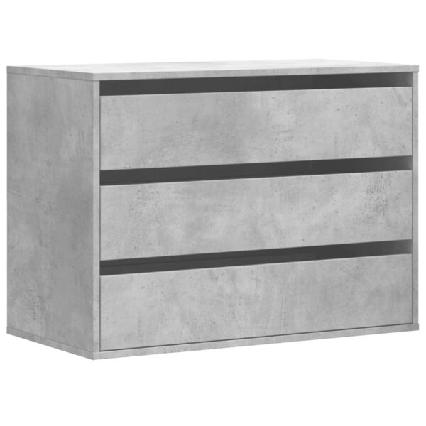 vidaXL Commode d'angle gris béton 80x41x58 cm bois d'ingénierie