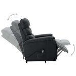 vidaXL Fauteuil Gris foncé Tissu
