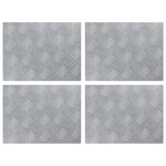 vidaXL Plaques en Aluminium à Motif Losange 4 Pièces Antidérapantes 40x30 cm