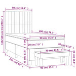 vidaXL Sommier à lattes de lit avec matelas Vert foncé 90x200 cm