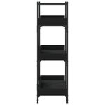 vidaXL Bibliothèque à 3 niveaux noir 100x33x108 5 cm bois d'ingénierie