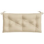 vidaXL Coussins de banc jardin lot de 2 beige 100x50x7 cm tissu Oxford