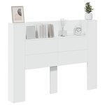vidaXL Armoire tête de lit avec LED blanc 140x16 5x103 5 cm