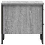 vidaXL Table de chevet sonoma gris 40x41x40 cm bois d'ingénierie