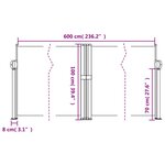 vidaXL Auvent latéral rétractable anthracite 100x600 cm