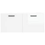 vidaXL Armoire murale blanc brillant 80x36 5x35 cm bois d'ingénierie