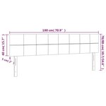 vidaXL Têtes de lit 2 Pièces Taupe 90x5x78/88 cm Tissu