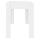 vidaXL Table à manger Blanc brillant 120x60x76 cm Bois d'ingénierie