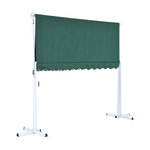 Store double pente manuel rétractable inclinaison réglable métal polyester imperméabilisé 3L x 2 95l x 2 6H m vert