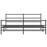 vidaXL Cadre de lit métal avec tête de lit/pied de lit noir 183x213 cm