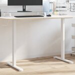vidaXL Cadre de bureau debout blanc (94-135)x60x(70-114) cm acier