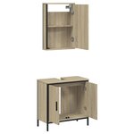 vidaXL Ensemble de meubles de salle de bain 2 Pièces chêne sonoma