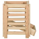 vidaXL Boîte à pommes de terre 60x40x50 cm Bois de pin solide
