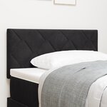 vidaXL Tête de lit LED Noire Pack de 2 Noir Tissu 90 cm USB-C