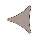 Perel Voile d'ombrage triangulaire 5 m Couleur taupe GSS3500TA