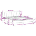 vidaXL Lit avec matelas noir 180x200 cm velours