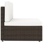 vidaXL Salon de jardin 6 Pièces avec coussins Marron Résine tressée
