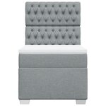 vidaXL Sommier à lattes de lit avec matelas gris clair 80x200 cm tissu