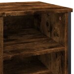 vidaXL Armoire à chaussures chêne fumé 90x38x61 5 cm bois d'ingénierie