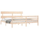 vidaXL Cadre de lit sans matelas 200x200 cm bois massif
