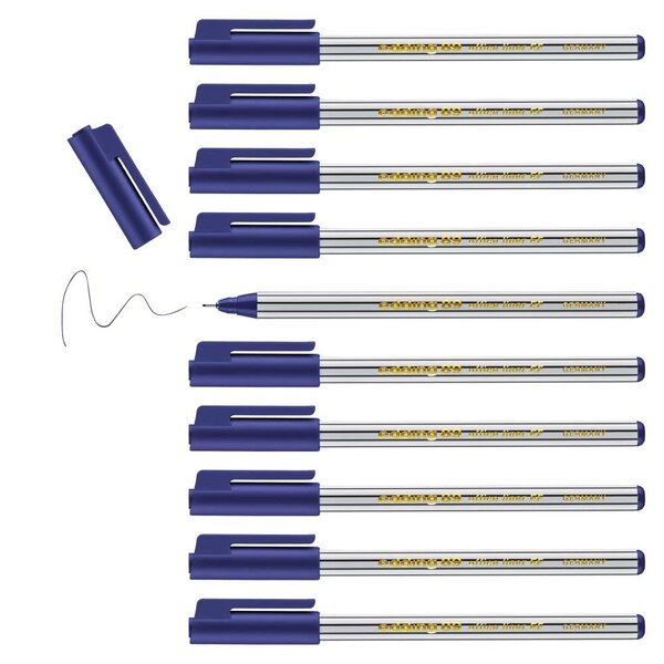 Feutre fin 89 bleu 0 3 mm x 10 EDDING