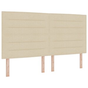 vidaXL Tête de lit Lignes Élégantes Crème 180 cm Tissu