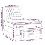vidaXL Sommier à lattes de lit avec matelas Bleu 120x200 cm Tissu